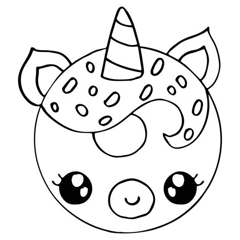 Unicorn Donut Coloring Page Coloringbay The Best Porn Website