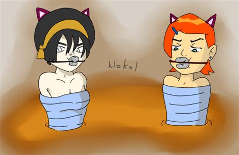 Gwen And Toph Tied And Gagged By Klokol On Deviantart
