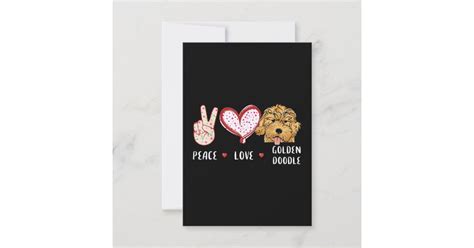 Peace Love Goldendoodle Card Zazzle