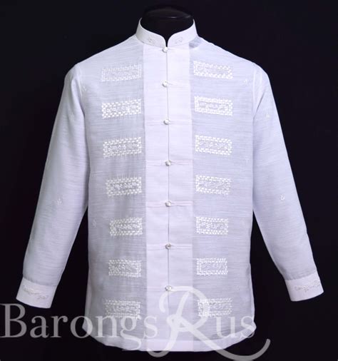 White Barong Tagalog 1008A Barongs R Us