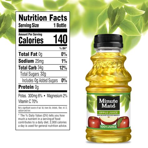 Minute Maid Apple Juice Nutrition Label Pensandpieces