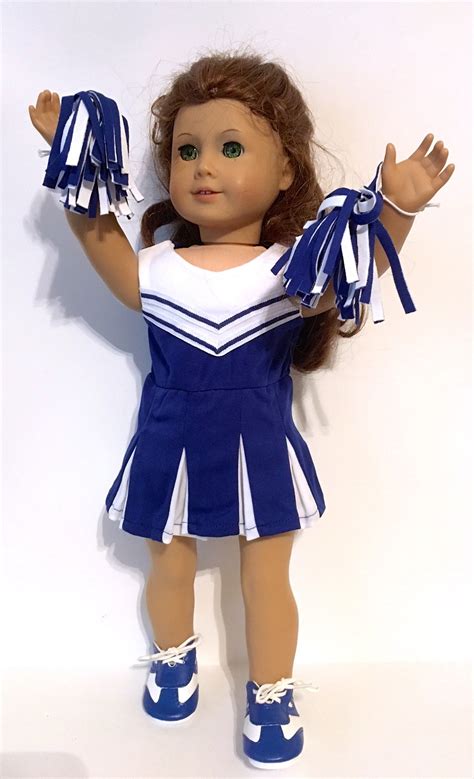 American Girl Cheerleading Outfit Blue And White With Panties Etsy