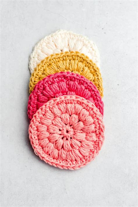 Reusable Cotton Crochet Face Scrubbies Free Pattern Sarah Maker