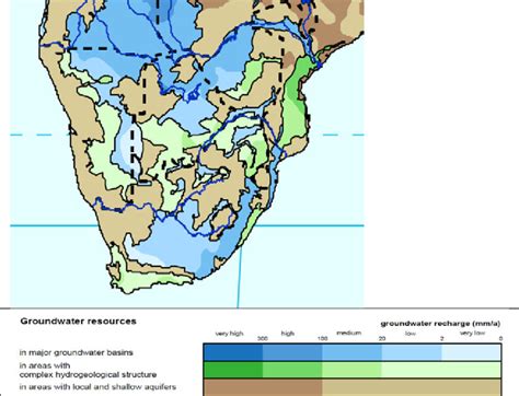 Groundwater Recharge Rates For Southern Africa Source Whymap