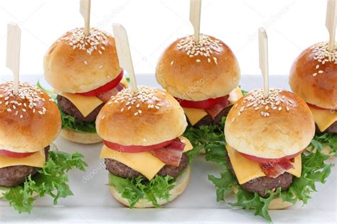 Mini Hamburgers Mini Burgers Stock Photo By ©asimojet 11023598