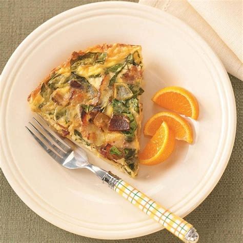 Spinach And Bacon Hash Brown Quiche Recipe Taste Of Home