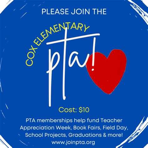 Join The Pta Cox Elementary Pta