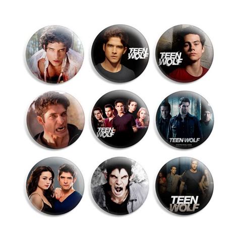 Teen Wolf Pinback Button Pin Badge Pack Of 9 Free Shipping
