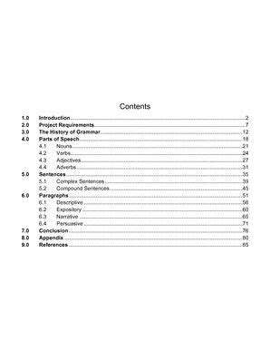 Table Of Contents Examples YourDictionary