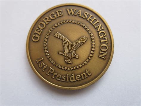 George Washington 1st President 1789 1797 Bronze Medal Vintage