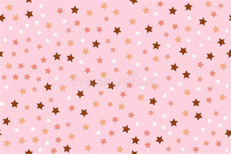 Vector Illustration With Star Seamless Pattern Flat Design Stock Vector
