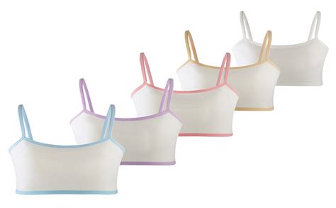 Amazon Com Manjiamei Pcs Training Bra For Girls Cotton Cami Crop Bralette Sports Bras