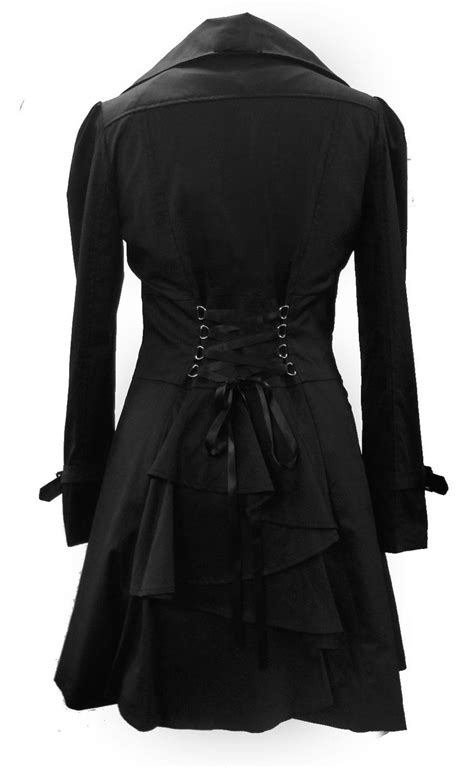 Classic Cotton Gothic Steam Punk Corset Riding Jacket Coat Plus Sizes 6 26