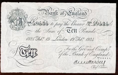 Find great deals on ebay for bank of england 10 pound note. Great Britain 10 Pound Sterling White Note 1924 Bank of ...