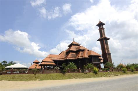 Ulul Albab Mosque Masjid Kayu Seberang Jertih In Terengganu Stock