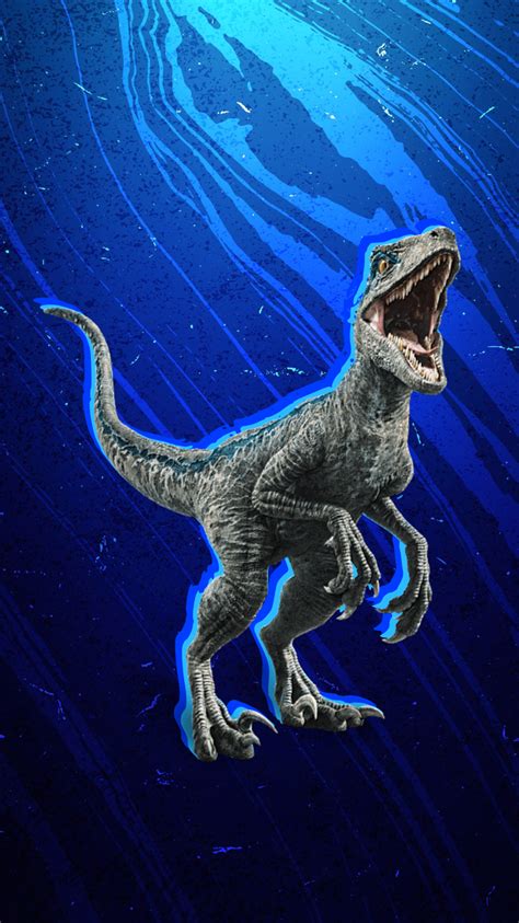 Velociraptor Blue Wallpaper Jurassic Park Adventure Sci Fi Fantasy Dinosaur Movie Film