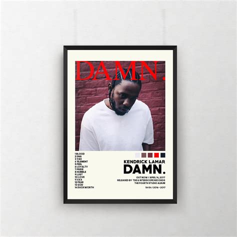 Kendrick Lamar Damn Kendrick Lamar Posters Damn Poster Etsy