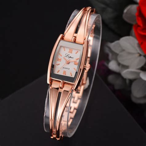 lvpai brand rose gold women dress watches creative ladies bracelet quartz wristwatches lady girl