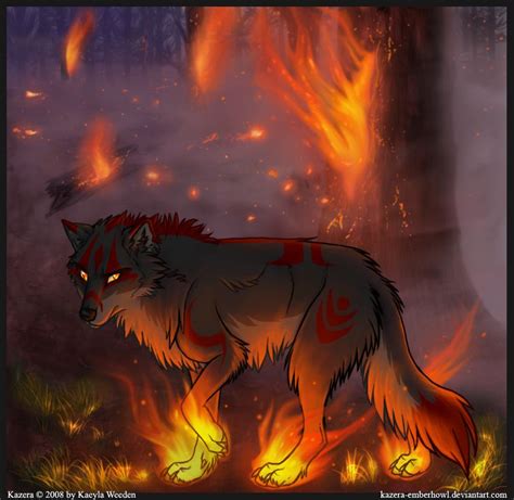 Нарисованные огненные волки красивые фото