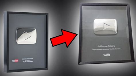 A Nova Placa De 100 Mil Inscritos Do Youtube Muito Obrigado Galera De