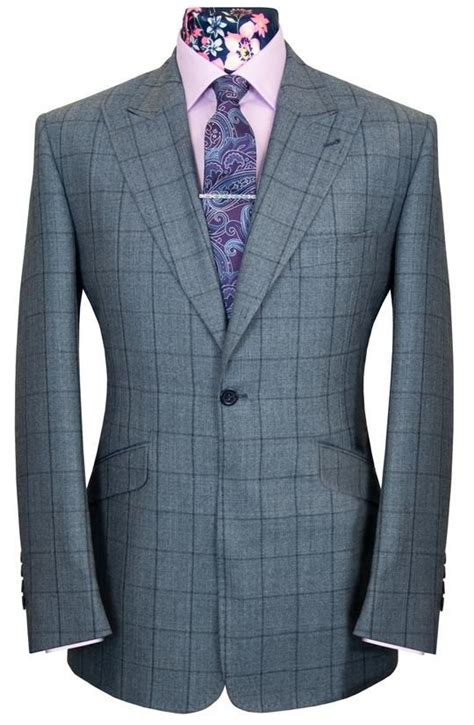Mens Suits William Hunt Savile Row Check Suit Fashion Suits For
