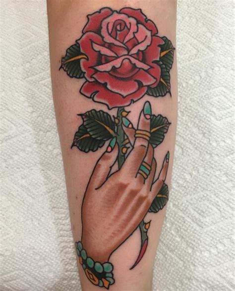 Weitere ideen zu rosen tattoos, tattoos handgelenk 100+ trending watercolor flower tattoo ideas for women. Hand and Rose Tattoo | Sea Wolf Tattoo Company