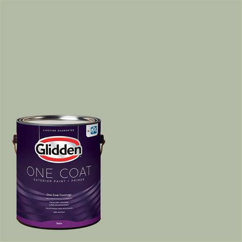Glidden One Coat Exterior Paint Primer Light Sage Green 1 Gallon