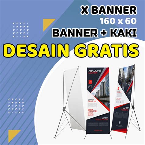 Jual Cetak X Banner Ukuran 60 X 160 Cm Shopee Indonesia