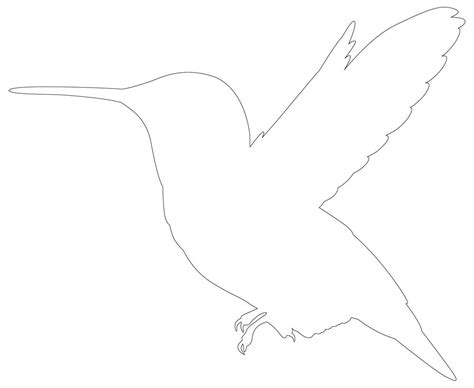Flying Bird Outline Simple Bird Template