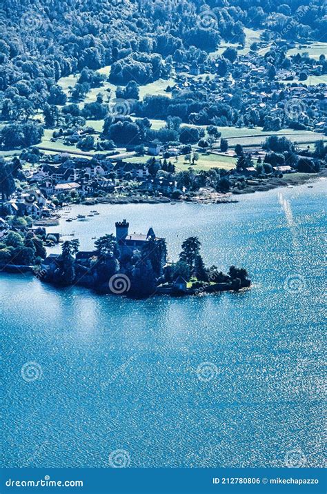 Aerial View Castle Saint Jorioz On Lake Annecy Editorial Photo Image