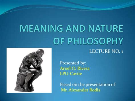 Lecture 1 Introduction To Philosophy