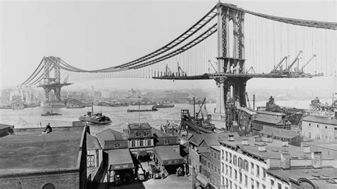 The Brooklyn Bridge Being Built Rpics