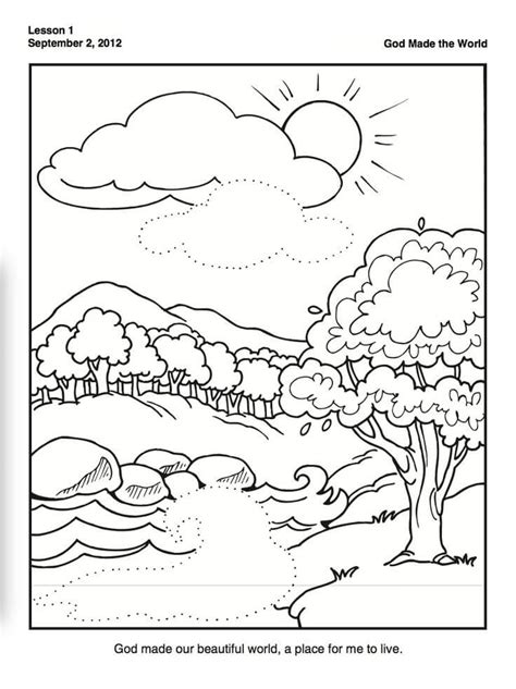 Gods Creation Coloring Pages For Kids This Is A Great Hands On