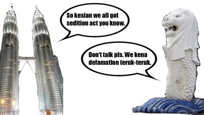 By virtue of ss 5 and 6 of the defamation act 1957 in a slander to the plaintiff of his profession, there shall be no necessity for the plaintiff. Sedition Act in Malaysia vs Singapore… Which one worse?
