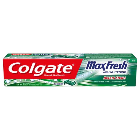 Colgate Max Fresh Toothpaste With Mini Breath Strips Clean Mint