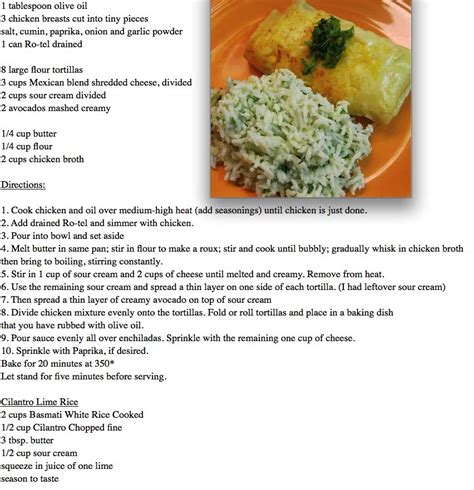 This link is to an external site that may or may not meet accessibility guidelines. Chicken Enchiladas with Cilantro Lime Rice | Cilantro lime ...