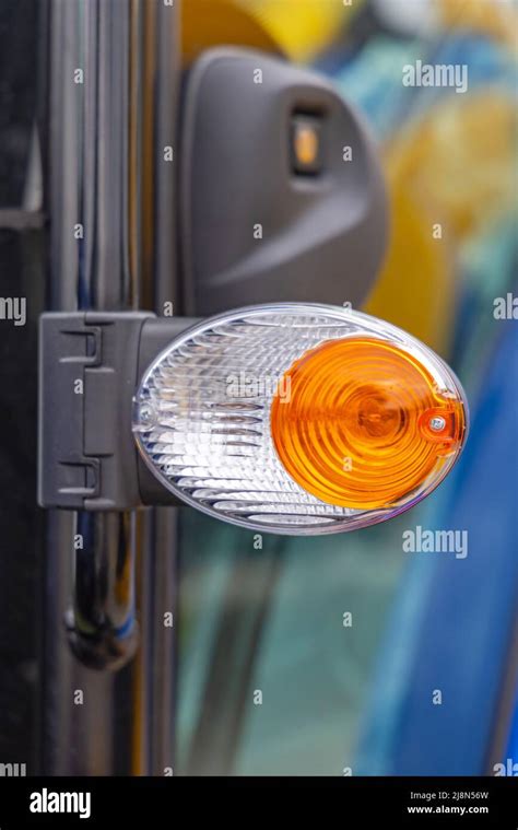 Tractor Turn Signal At Front With Position Light Stock Photo Alamy