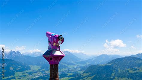 Traumhaftes Alpenpanorama Aussichtspunkt In Den Alpen Stock Photo