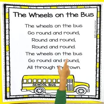 The Wheels on the Bus Printable Nursery Rhyme Poem by Little Learning
