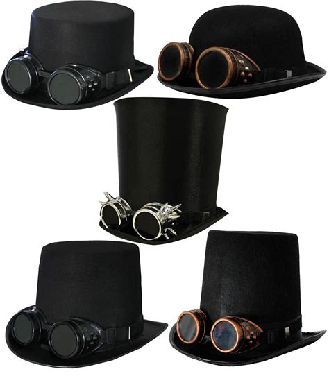 Buy Steampunk Victorian Hat With Goggles Adults Gothic Fancy Dress