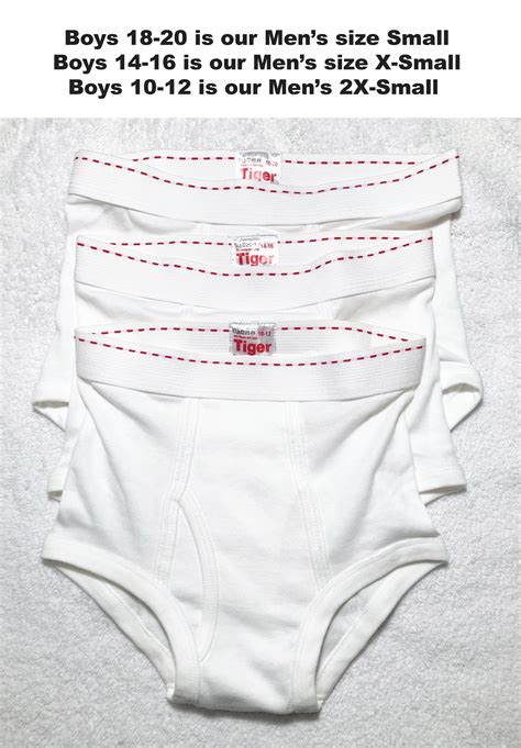 Tiger Underwear All White Mens Double Seat Briefs And Red Etsy Canada