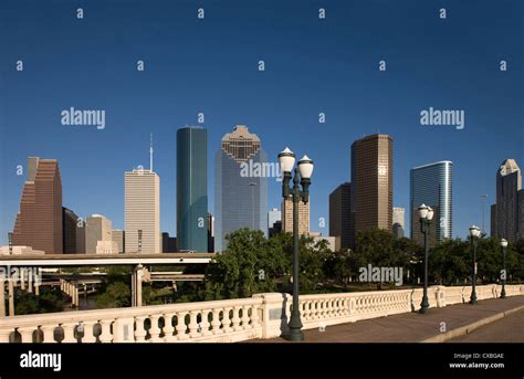 Downtown Skyline Houston Texas Usa Stock Photo Alamy