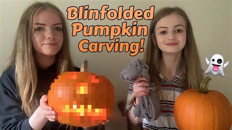 Blindfolded Pumpkin Carving Challenge Youtube