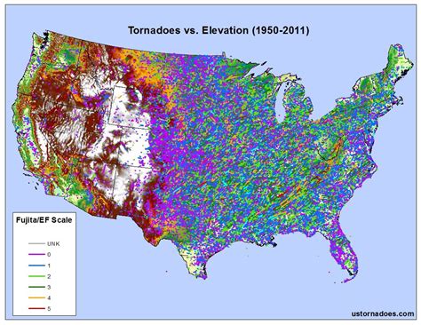 Map By Kathryn Prociv Tornado Data Spc Elevation Data Usgs Global