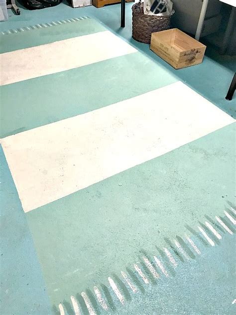 How To Paint An Area Rug On A Cement Floor By Homeroad Featured On