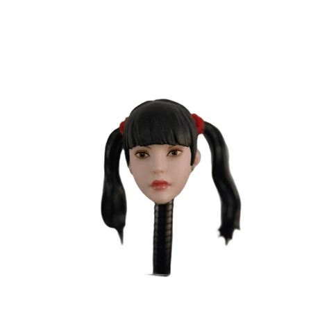 1 6 scale head carving asian campus sexy mouth girl braid female soldier model pvc long hair 12