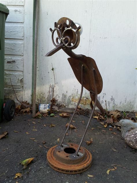 Girl Shovel Bird Good Stand For Yard Art Metal Yard Art Metal Art