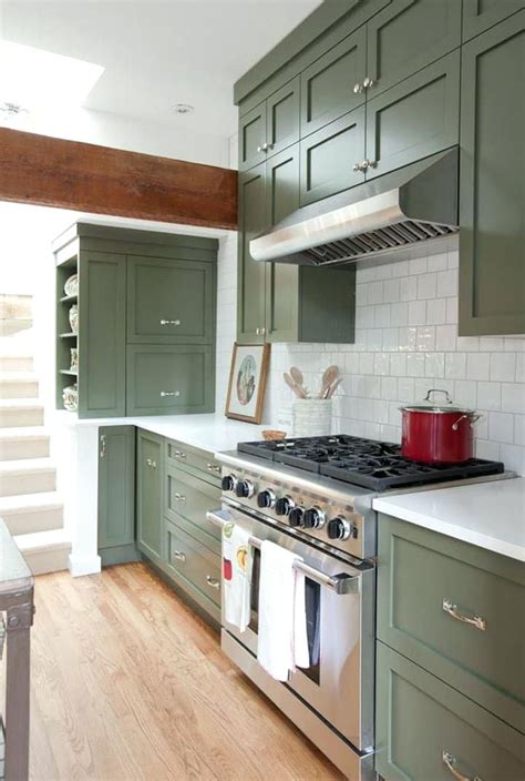 Instead of replacing your kitchen cabinets, you can repaint them for a similar effect and less cost. 23 Green Kitchen Cabinets Ideas For Your Kitchen Interior