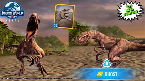 Ghost Atrociraptor Level 30 First Look Pvp All New Jurassic World Alive 217 Youtube