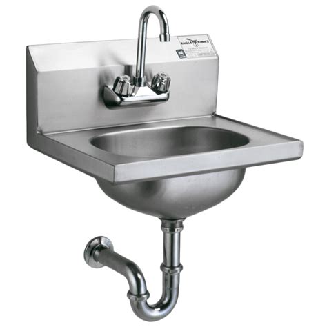 These sink trap assembly are customizable and are highly durable. Eagle Group HSA-10-FA Hand Sink with Gooseneck Faucet, P ...